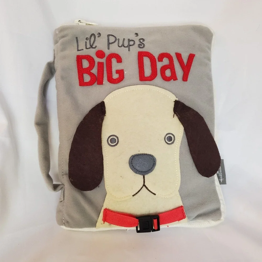 Hallmark Quiet Book Sensory Soft Cloth Activity Book for Toddlers Pups‎ Big Day